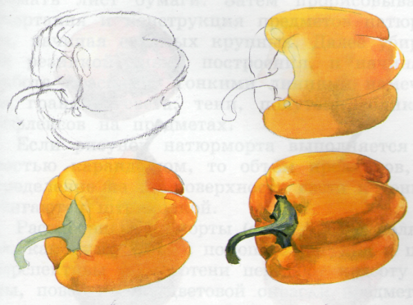 Акварель лессировки этап