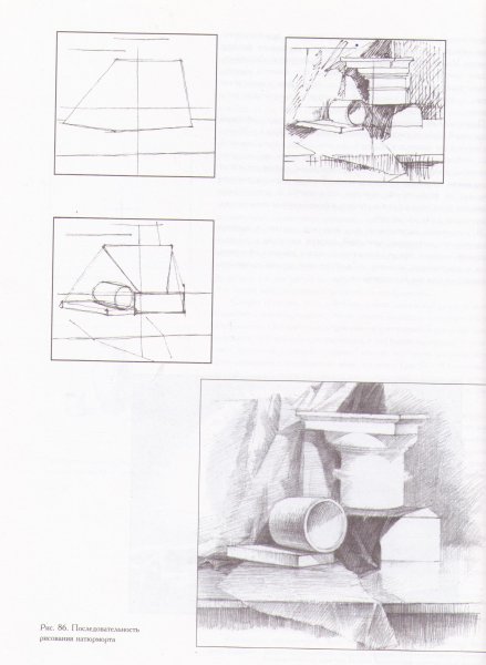 Последовательность рисования натюрморта