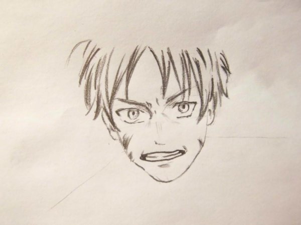 Эрен поэтапный рисунок