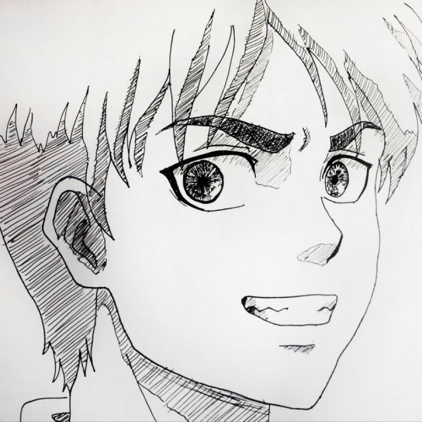 Эрен для срисовки карандашом взрослый