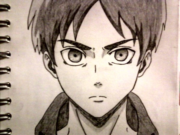 Эрен Йегер карандашом