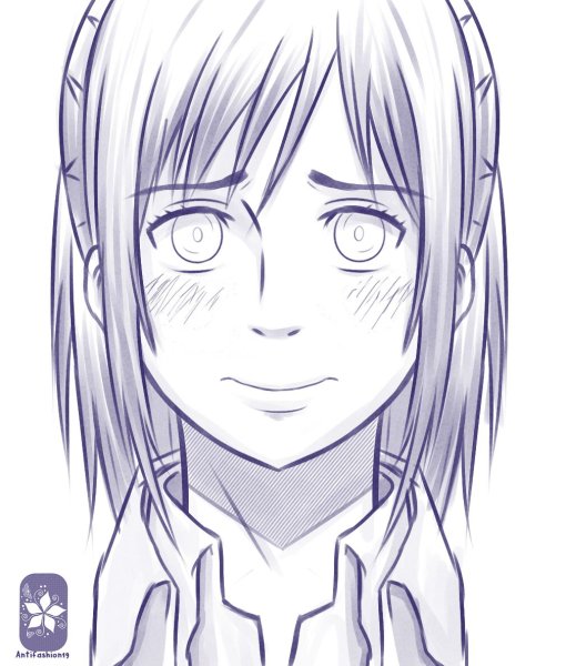 Саша Браус атака титанов карандашом