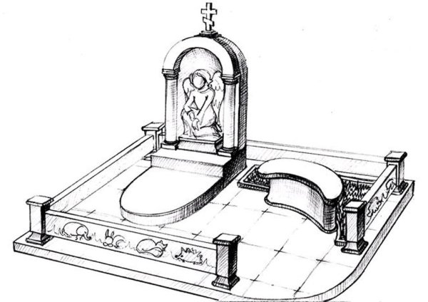 Рисунки черно белые Погост