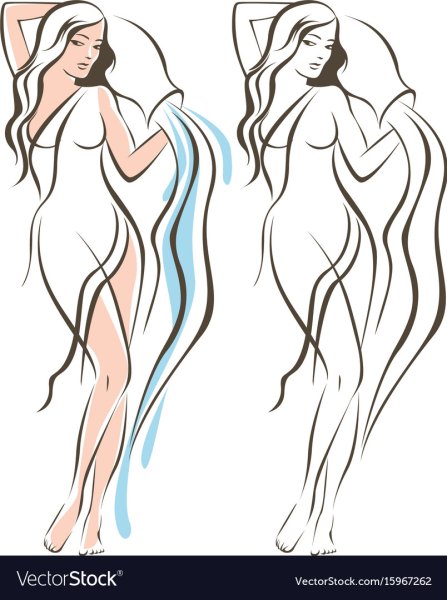 Девушка Водолей эскиз