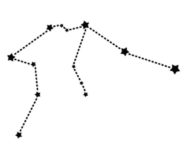 Созвездие Водолея тату эскиз