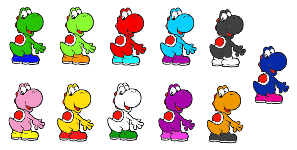 Yoshi all Colors