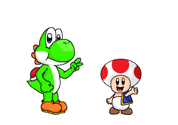 Рисунки для срисовки Йоши