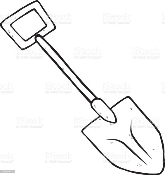 Лопата раскраска для детей