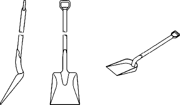 Растворная лопата эскиз