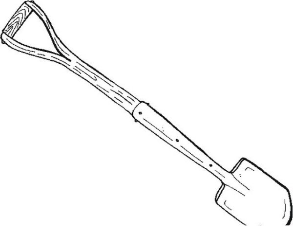 Лопата раскраска