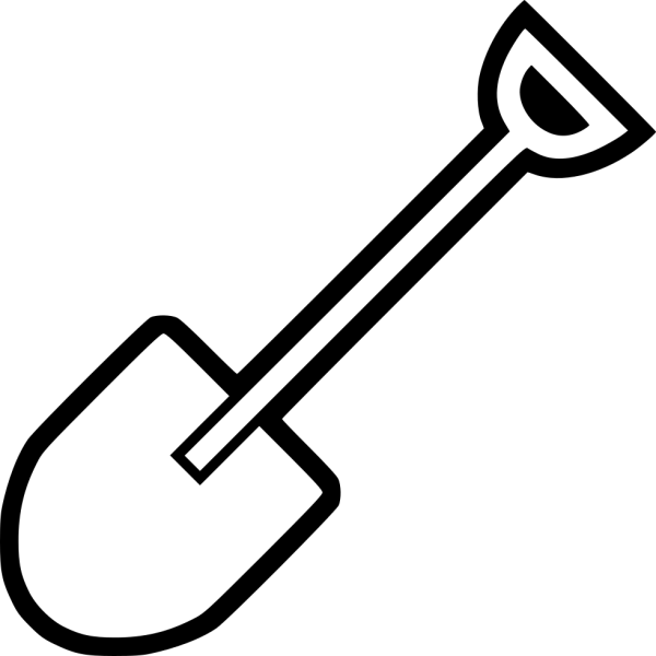 Лопата схематично