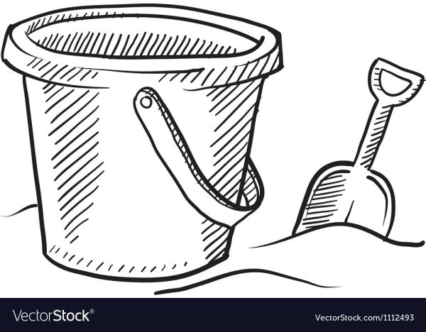 Совок с ведром раскраска