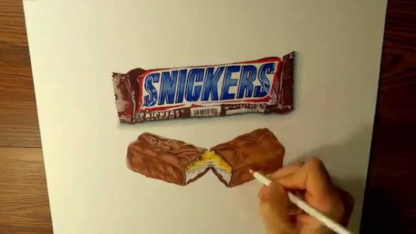 Сникерс карандашом