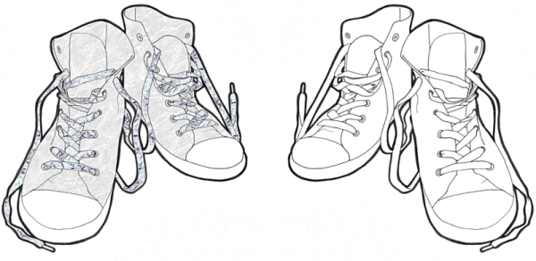Рисовать обувь поэтапно