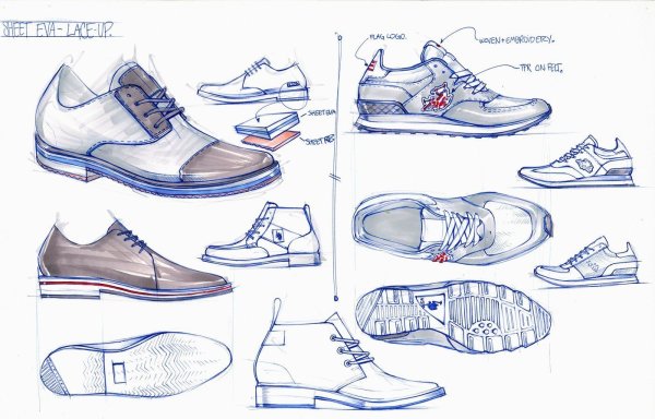 Кроссовок карандашом