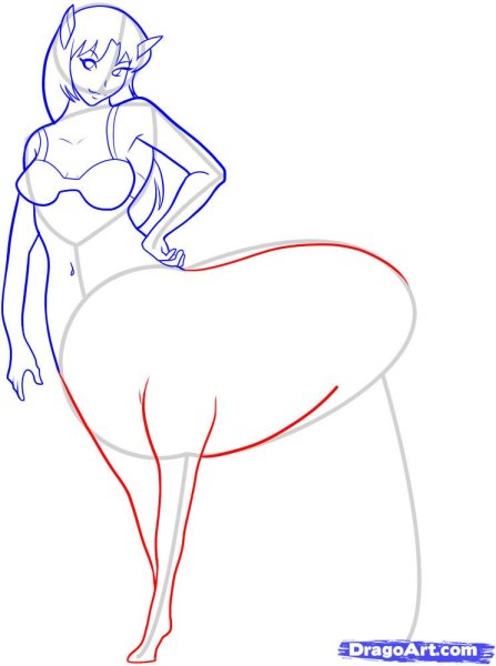 Нарисовать кентавра пошагово