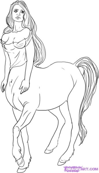 Кентавр карандашом