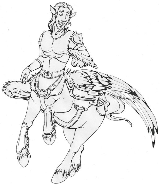 Кентавр раскраска для детей