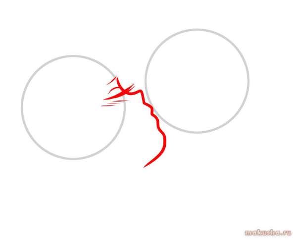 Рисовать поцелуй поэтапно