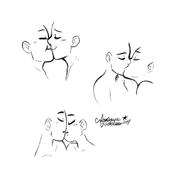 Поцелуй в щёку референс