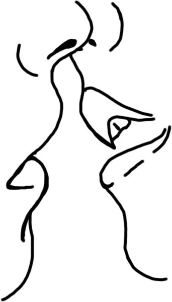 Поцелуй рисунок гифка