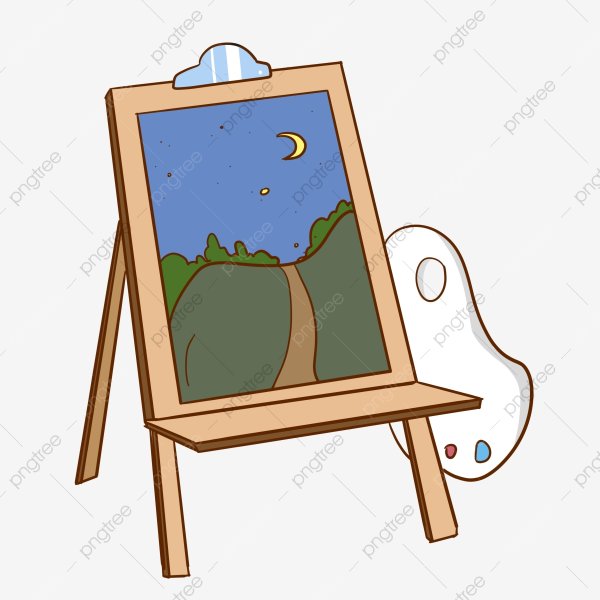 Картина ребенок с мольбертом