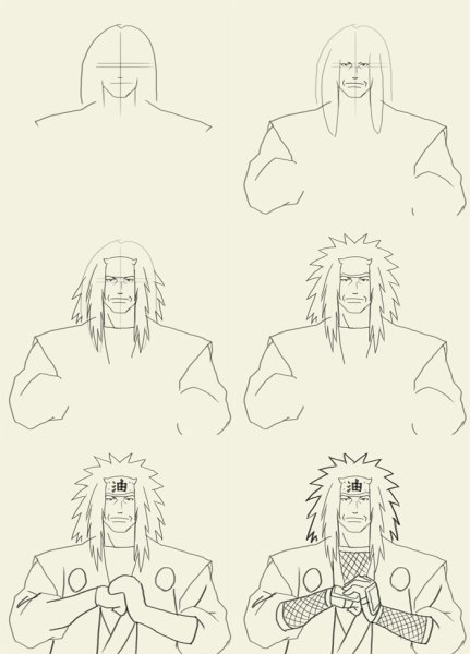 Джирайя рисунок поэтапно