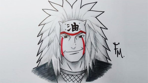 Наруто и Джирайя рисунок