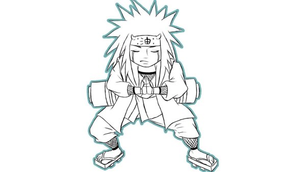 Раскраска команда 7 Наруто Минато