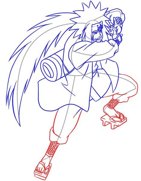 Раскраски Наруто Джирайя