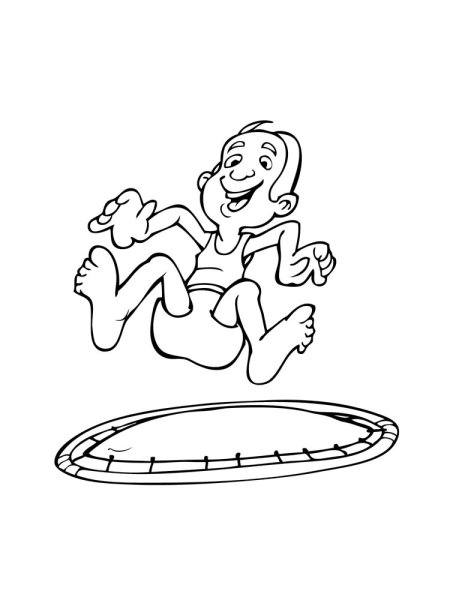 Прыжок раскраска