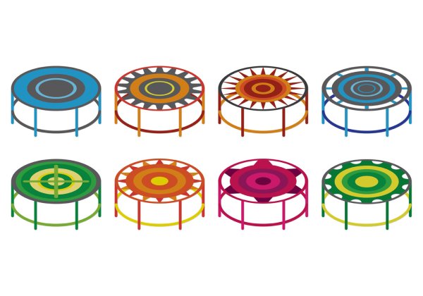 Вектор батут эскиз карандаш