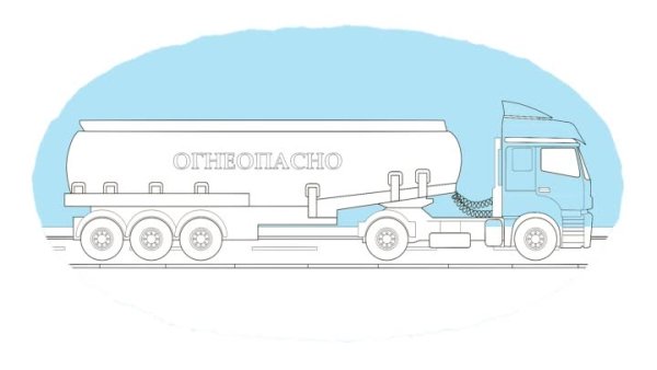 Раскраска машина молоковоз
