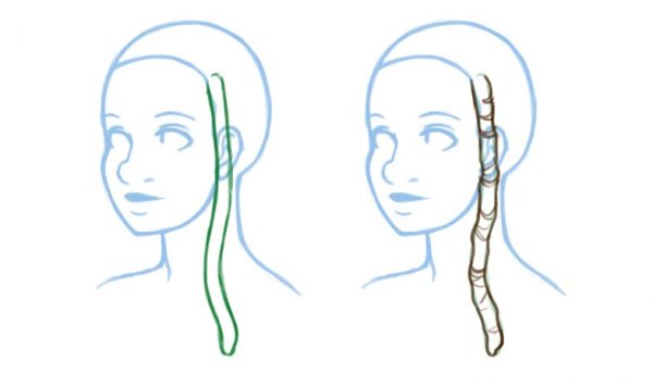 Туториал рисования дредов