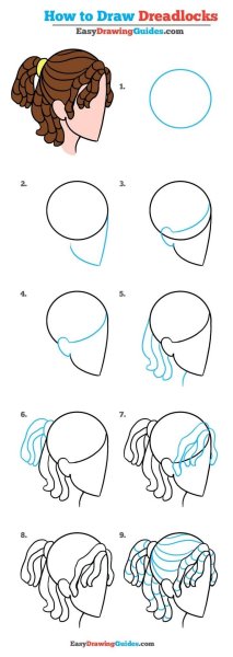 How to draw Dreadlocks