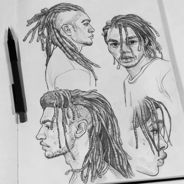 Нарисованные дреды