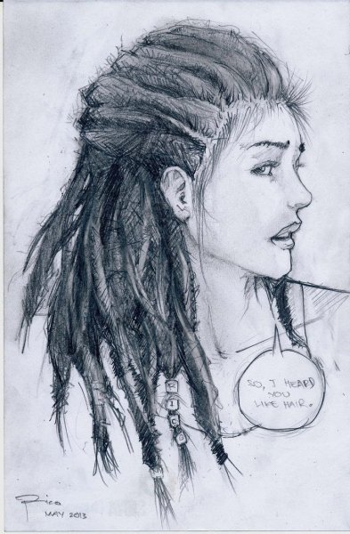 Парень с дредами рисунок