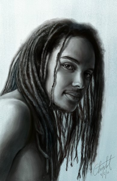 Девушка с дредами скетч