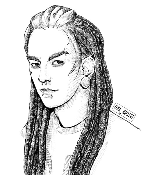 Дреды карандашом