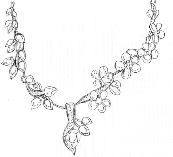 Ожерелье рисование