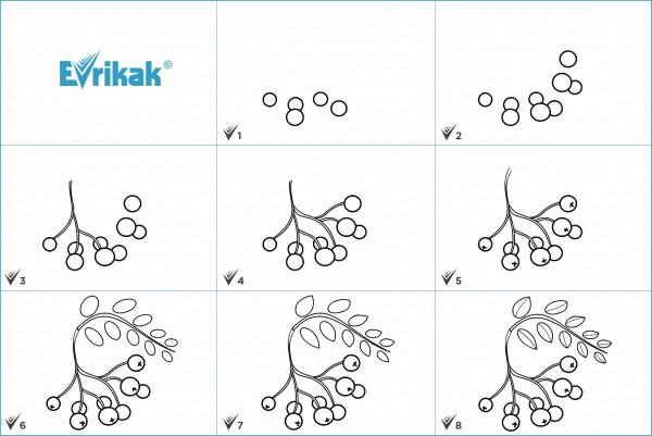 Поэтапное рисование бабочки