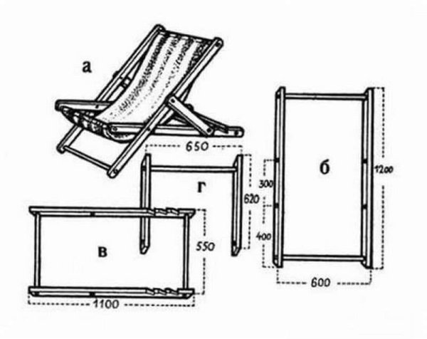 Кресло шезлонг из дерева своими руками чертежи