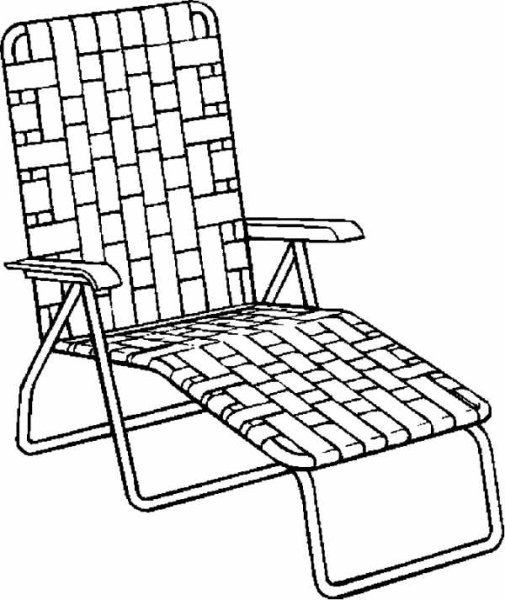 Шезлонг карандашом