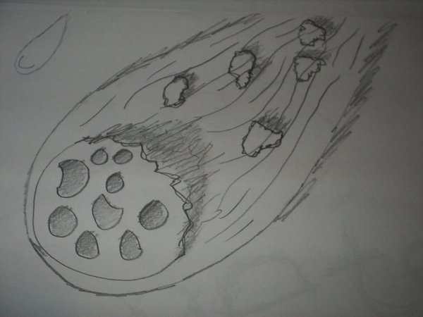 Астероид карандашом