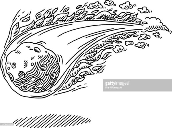 Нарисовать метеорит