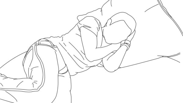 Человек спит