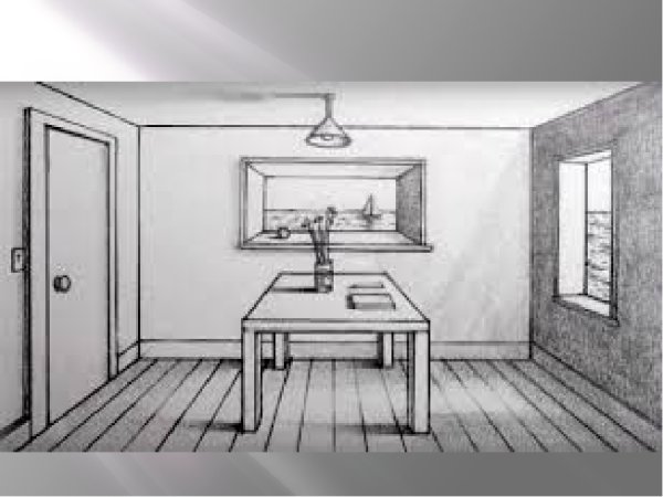 Комната с окном карандашом