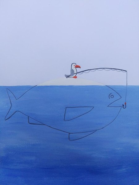 Рыбак рисунок