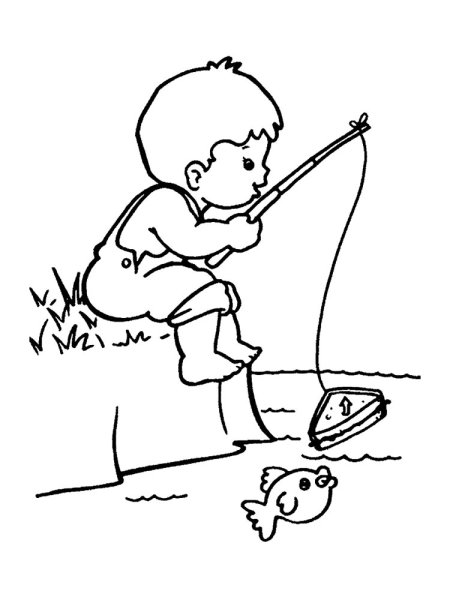 Раскраска рыбалка