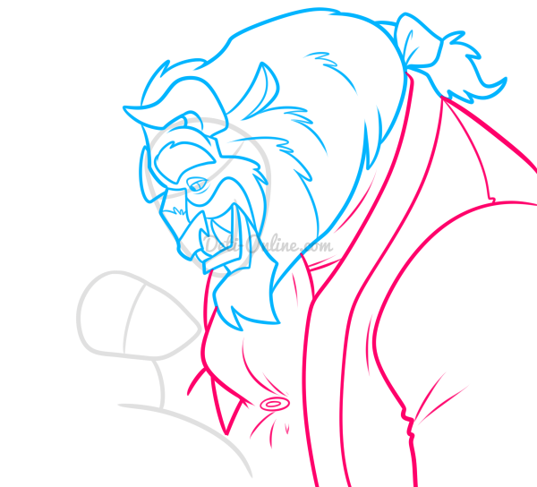 Красавица и чудовище срисовать